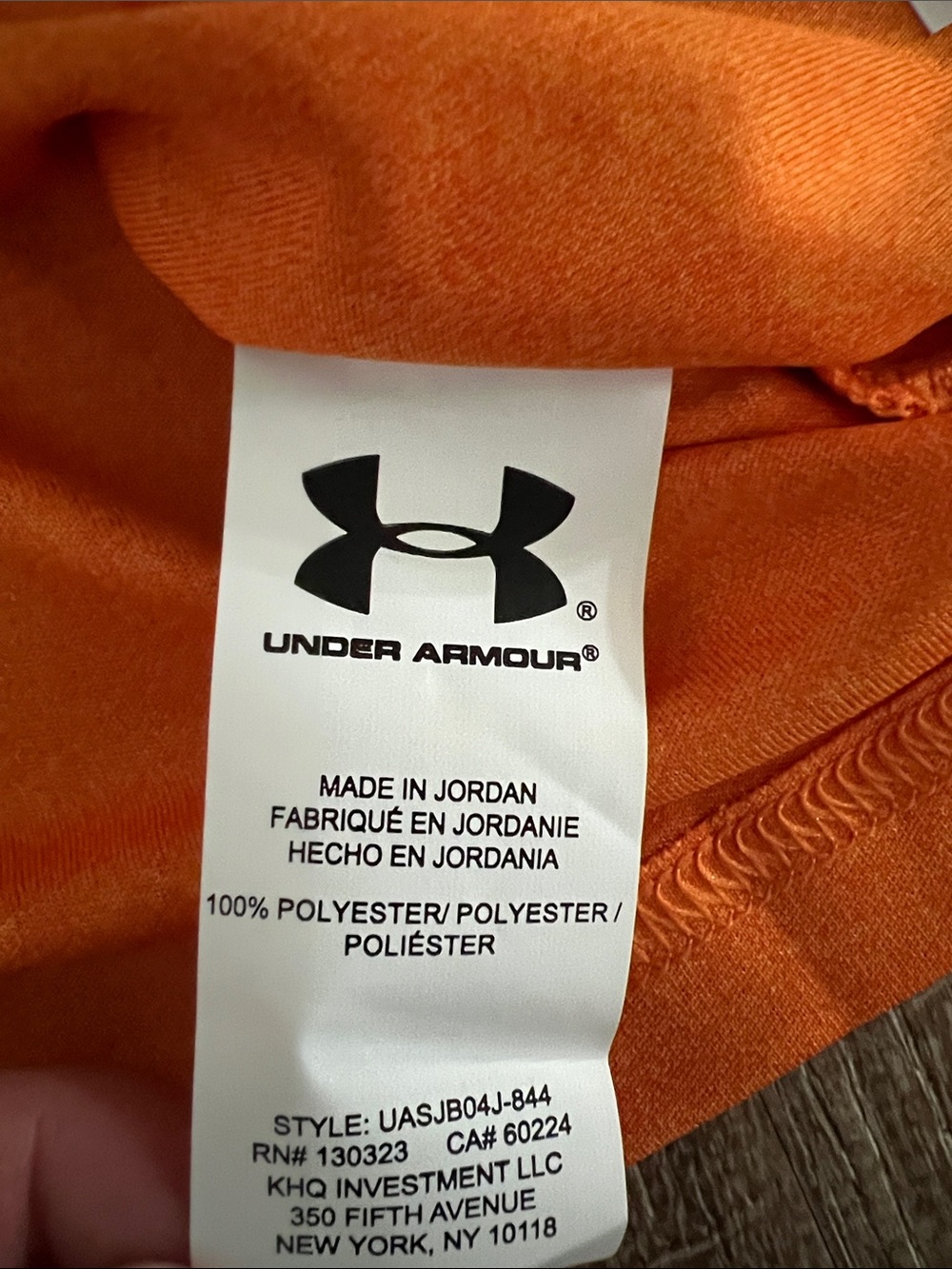 Under Armour NWT Orange Quick Dry Golf Polo size 4 - Picture 7 of 7